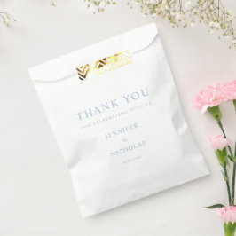 Elegant Powder Blue Thank You Wedding Geschenktütchen