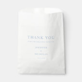 Elegant Powder Blue Thank You Wedding Geschenktütchen (Vorderseite)