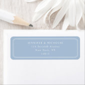 Elegant Powder Blue Wedding Return Address (Insitu)
