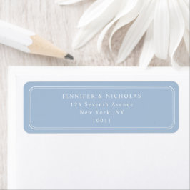 Elegant Powder Blue Wedding Return Address