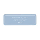 Elegant Powder Blue Wedding Return Address (Vorne)
