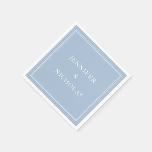 Elegant Powder Blue Wedding Serviette (Ecke)