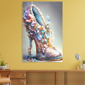 Elegant - Premium Wrapped Canvas (Glanz) Leinwanddruck (Insitu (Wohnzimmer))