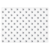 Elegant Preppy Black & White Bow Pattern Chic Tischdecke (Vorderseite (Horizontal))