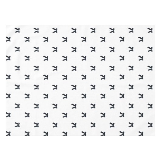 Elegant Preppy Black & White Bow Pattern Chic Tischdecke (Vorderseite (Horizontal))