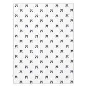 Elegant Preppy Black & White Bow Pattern Chic Tischdecke (Vorderseite)