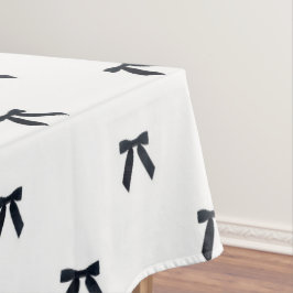 Elegant Preppy Black & White Bow Pattern Chic Tischdecke