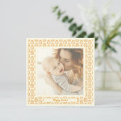 Elegant Pretty Pastel Chic Photo Happy Easter Eggs Feiertagskarte (Stehend Vorderseite)