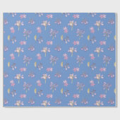 Elegant Pretty Wildflowers Garden Theme Pattern Geschenkpapier (Flach)