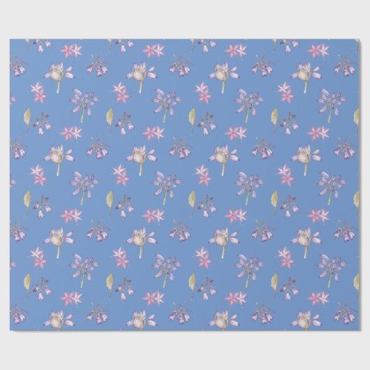 Elegant Pretty Wildflowers Garden Theme Pattern Geschenkpapier (Flach)