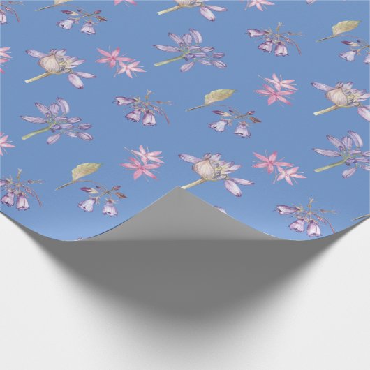 Elegant Pretty Wildflowers Garden Theme Pattern Geschenkpapier (Ecke)