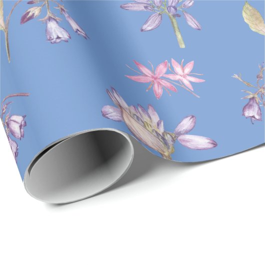 Elegant Pretty Wildflowers Garden Theme Pattern Geschenkpapier (Rolleneckpunkt)