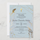 Elegant Primera Comunion Katholische Erste Kommune Einladung (Vorderseite)