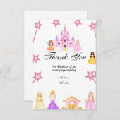 Elegant Princess Birthday Celebration Dankeskarte (Vorne/Hinten)