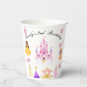 Elegant Princess Birthday Celebration Pappbecher (Rückseite)