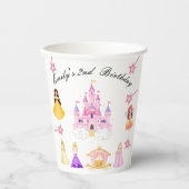Elegant Princess Birthday Celebration Pappbecher (Vorderseite)