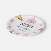 Elegant Princess Birthday Celebration Pappteller (Schrägansicht)