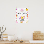 Elegant Princess Birthday Celebration Poster (Küche)