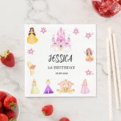 Elegant Princess Birthday Celebration Serviette (Beispiel)