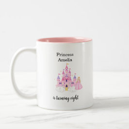Elegant Princess Birthday Celebration Zweifarbige Tasse