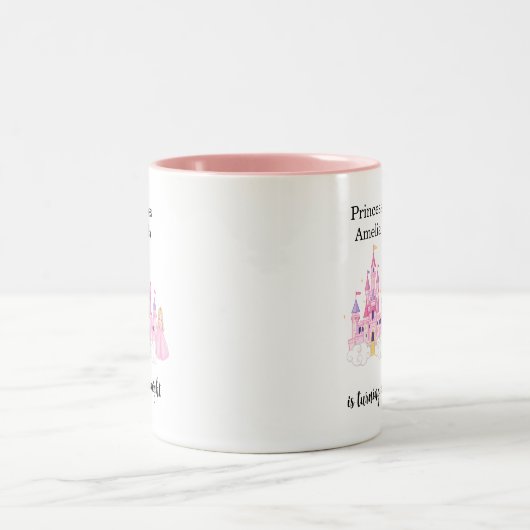 Elegant Princess Birthday Celebration Zweifarbige Tasse (Mittel)