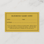 Elegant Professional Appointment Card Design Terminkarte (Rückseite)