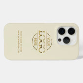 Elegant Professional Custom Beige Business Logo Case-Mate iPhone Hülle (Rückseite (Horizontal))