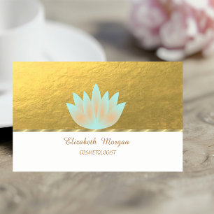 Elegant Professional,Faux Gold, Lotus Visitenkarte