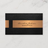 Elegant professional faux gold metallic black visitenkarte (Vorderseite)