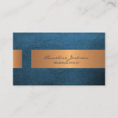 Elegant professional faux gold metallic royal blue visitenkarte (Vorderseite)