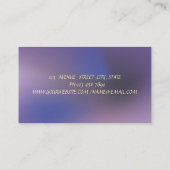 Elegant Professional Glitter Lotus Flower Purple Visitenkarte (Rückseite)