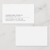 Elegant Professional Modern Minimalist Template Visitenkarte (Vorne/Hinten)