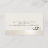 Elegant Professional Sewing Machine Scissors Cream Visitenkarte (Rückseite)