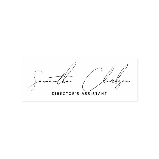 Elegant Professional Signature Handwritten Script Gummistempel (Prägung)