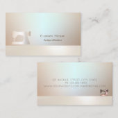 Elegant Professional Simple Gold Sewing Machine Visitenkarte (Vorne/Hinten)