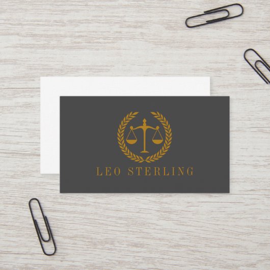 Elegant Professional Simple Minimalist Lawyer  Visitenkarte (Vorderseite/Rückseite Beispiel)