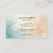 Elegant Professional Simple Monogram Minimalist Visitenkarte (Rückseite)