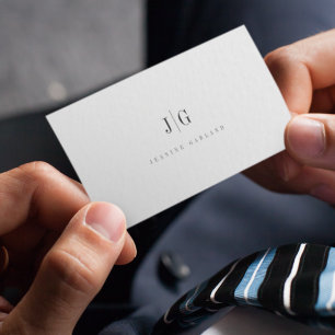 Elegant Professionell Einfach Monogramm Minimalist Visitenkarte