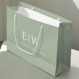 Elegant Professionell Einfaches Monogramm Minimali Große Geschenktüte