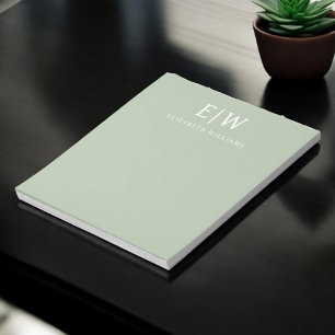 Elegant Professionell Einfaches Monogramm Minimali Notizblock