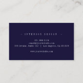 Elegant Professionell Einfaches Monogramm Minimali Visitenkarte (Rückseite)