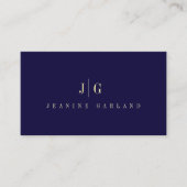 Elegant Professionell Einfaches Monogramm Minimali Visitenkarte (Vorderseite)