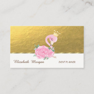Elegant Professionell, Falsches Gold, Baby Rosa Fl Visitenkarte