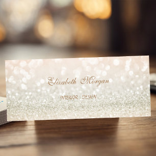 Elegant Professionell Modern Glänzend Bokeh Mini Visitenkarte