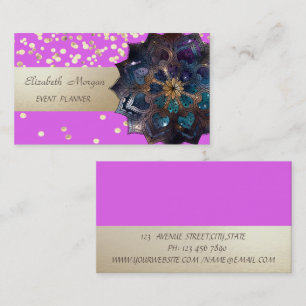 Elegant Professionell, Modern, Konfetti, Mandala Visitenkarte