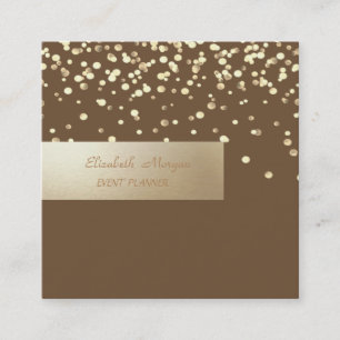 Elegant Professionell, Modern, Konfetti Quadratische Visitenkarte