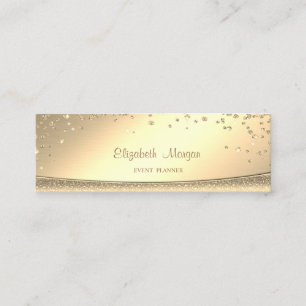 Elegant Professionell Stylisch Gold Diamanten Mini Visitenkarte