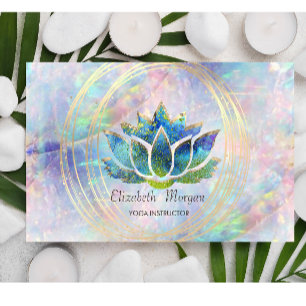Elegant Profi, Goldene Kreise Lotus Opal  Visitenkarte