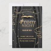 Elegant Prom Night Class 2025 Einladung | Gold (Vorderseite)