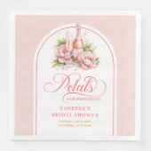 Elegant Prosecco and Petals Gold Accent Napkins Serviette (Vorderseite)